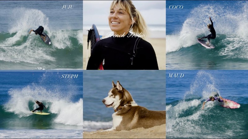 Coco Ho surfeando en Francia